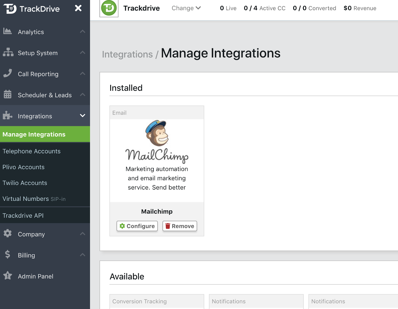 MailChimp Integration