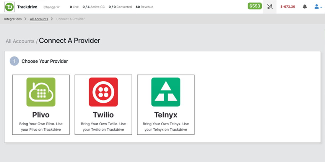Link your existing accounts into TrackDrive